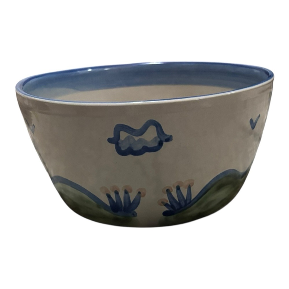 M.A. Hadley Short Cache Pot Planter – Hand Painted Pottery Bowl Signed
